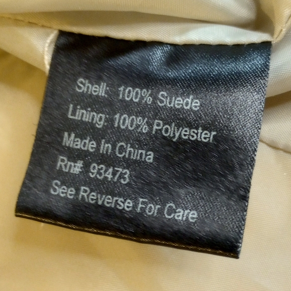 Vintage D2K 100% Suede Leather Tan Blazer Lined Jacket Shine Distress Factory M - Picture 7 of 12